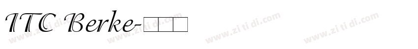 ITC Berke字体转换